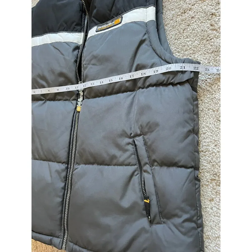 ZeroXposur Y2K Puffer Vest XL Kids 18/20 Black Gray Snowboard Skiing Winter